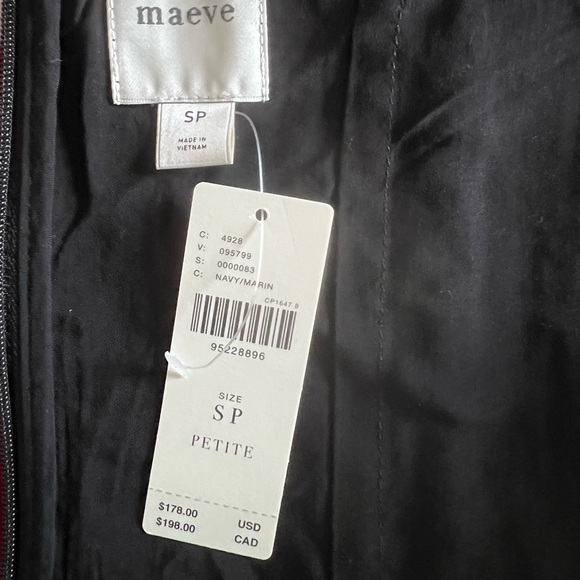 NWT Maeve Anthropologie Black Blue Silver Sequin Dress Small Petite - Picture 13 of 13